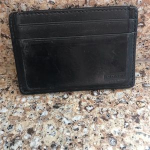 Men’s coach card/money clip wallet